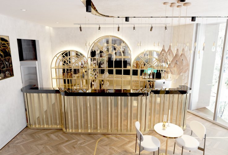 GANTHOW CAFE - CAFE PROJESİ- PASTA SERVİS/ KASA BÖLÜMÜ - 3TH QUAR BAR - ERBİL/ IRAK  | Bassi Design